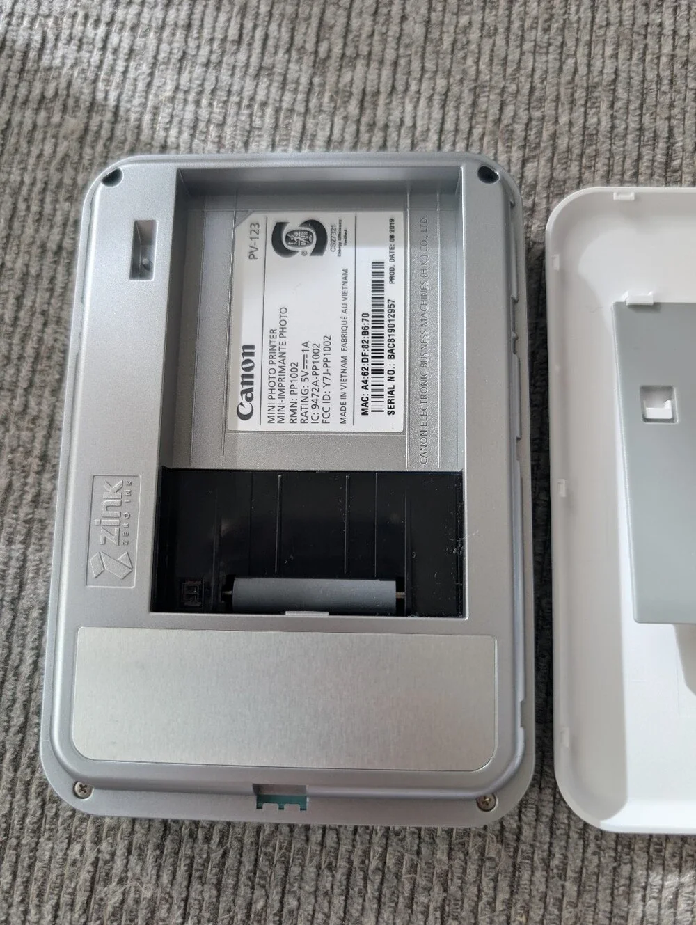 Canon IVY Mini Photo Printer for Smartphones Mint Green Sticky-back Portable